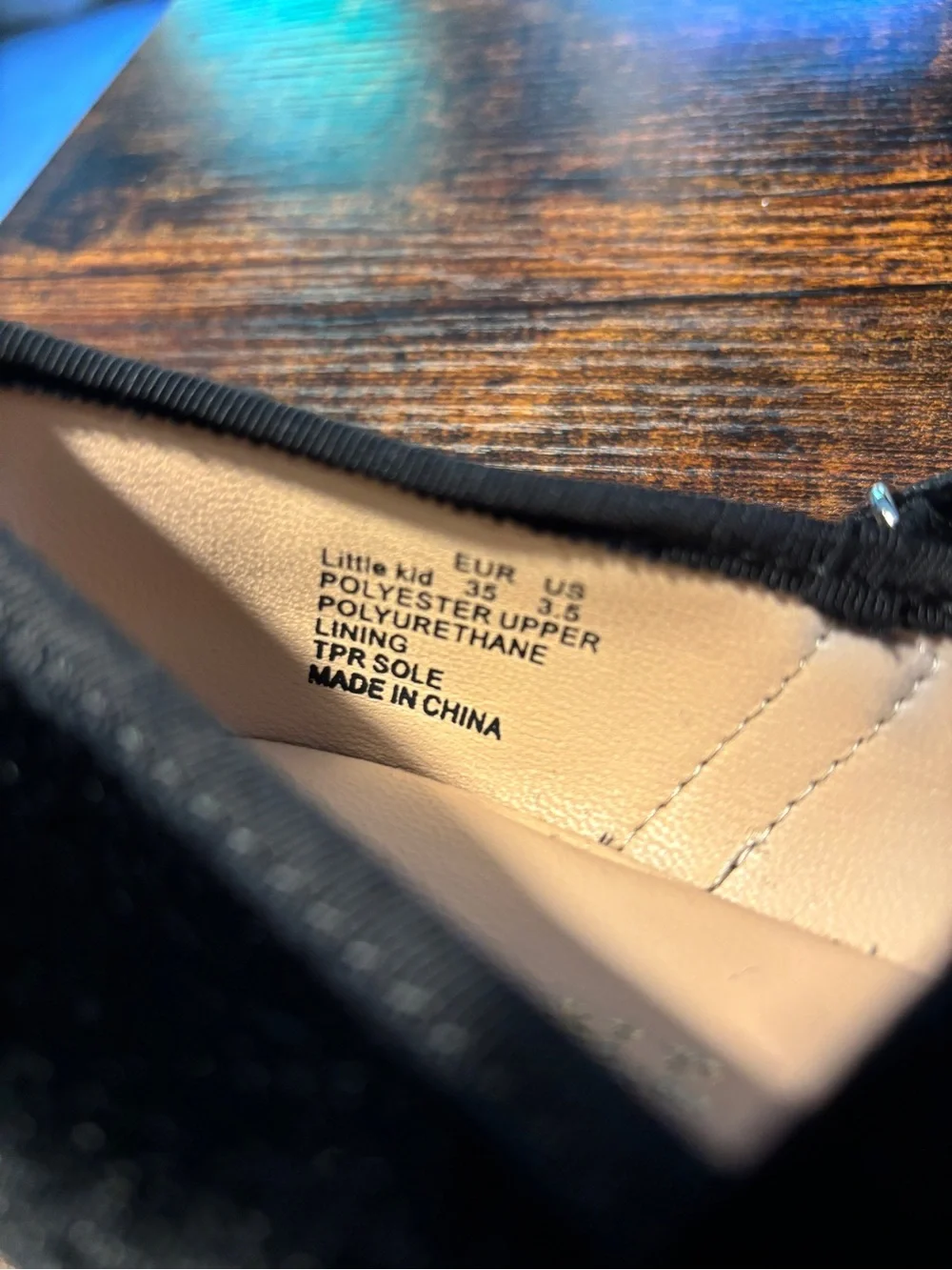 Black Mary Jane Flats Girls 3.5 NWOT Fever Sole